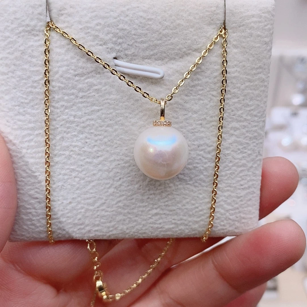 颈饰银S925镶嵌淡水珍珠