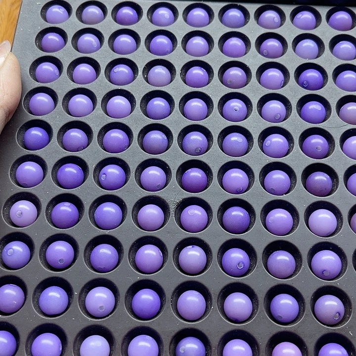 白玉菩提吊坠9紫色圆50卡灯牌宠60