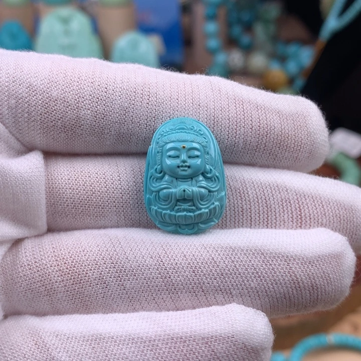 绿松石未镶嵌珠宝奇石15.5mm