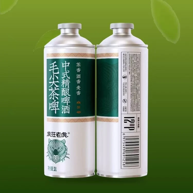 疯狂老虎毛尖茶啤1L装精酿啤酒（新老包装随机）