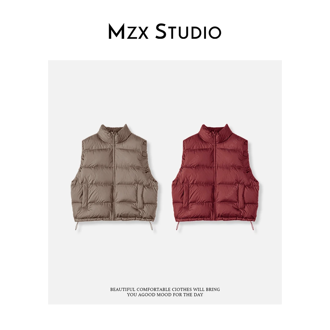 MZX 秋冬季90白鸭绒立领无袖羽绒马甲背心 YR6898-Z