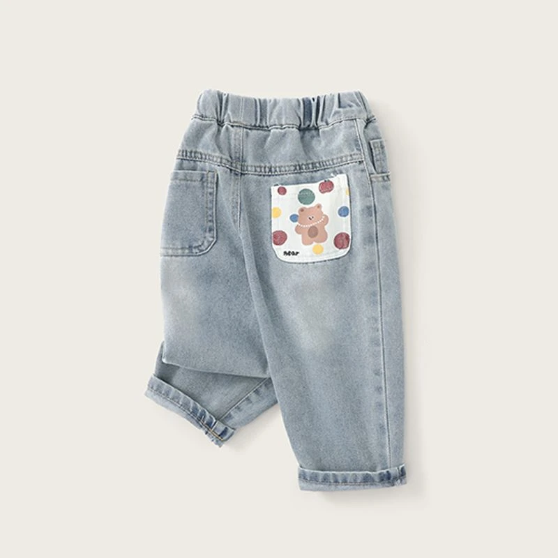 女童牛仔裤夏季2025新款洋气时髦女宝宝直筒长裤儿童秋装休闲裤子
