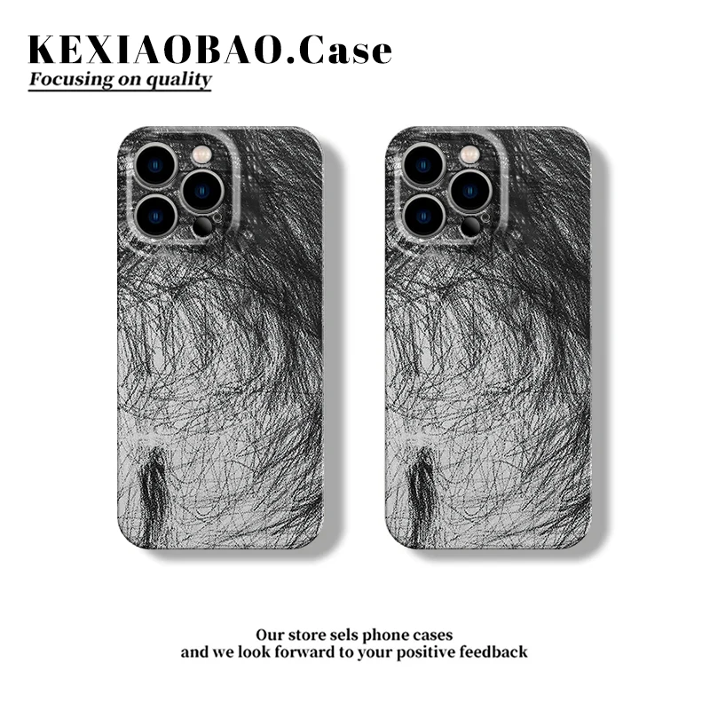 抽象涂鸦适用于苹果16/15手机壳小众小米13/14创意华为荣耀硬软壳