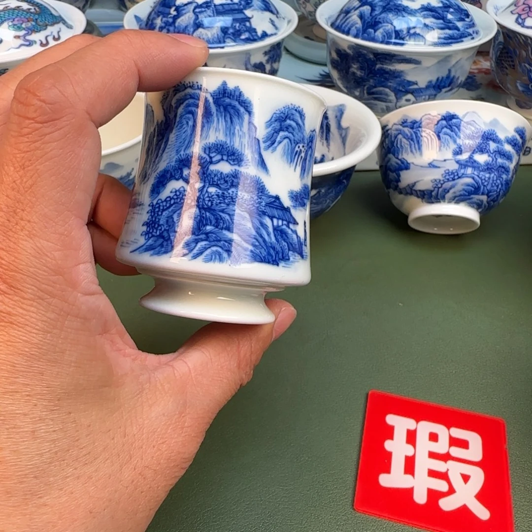 纯手工纯手绘茶具石头288