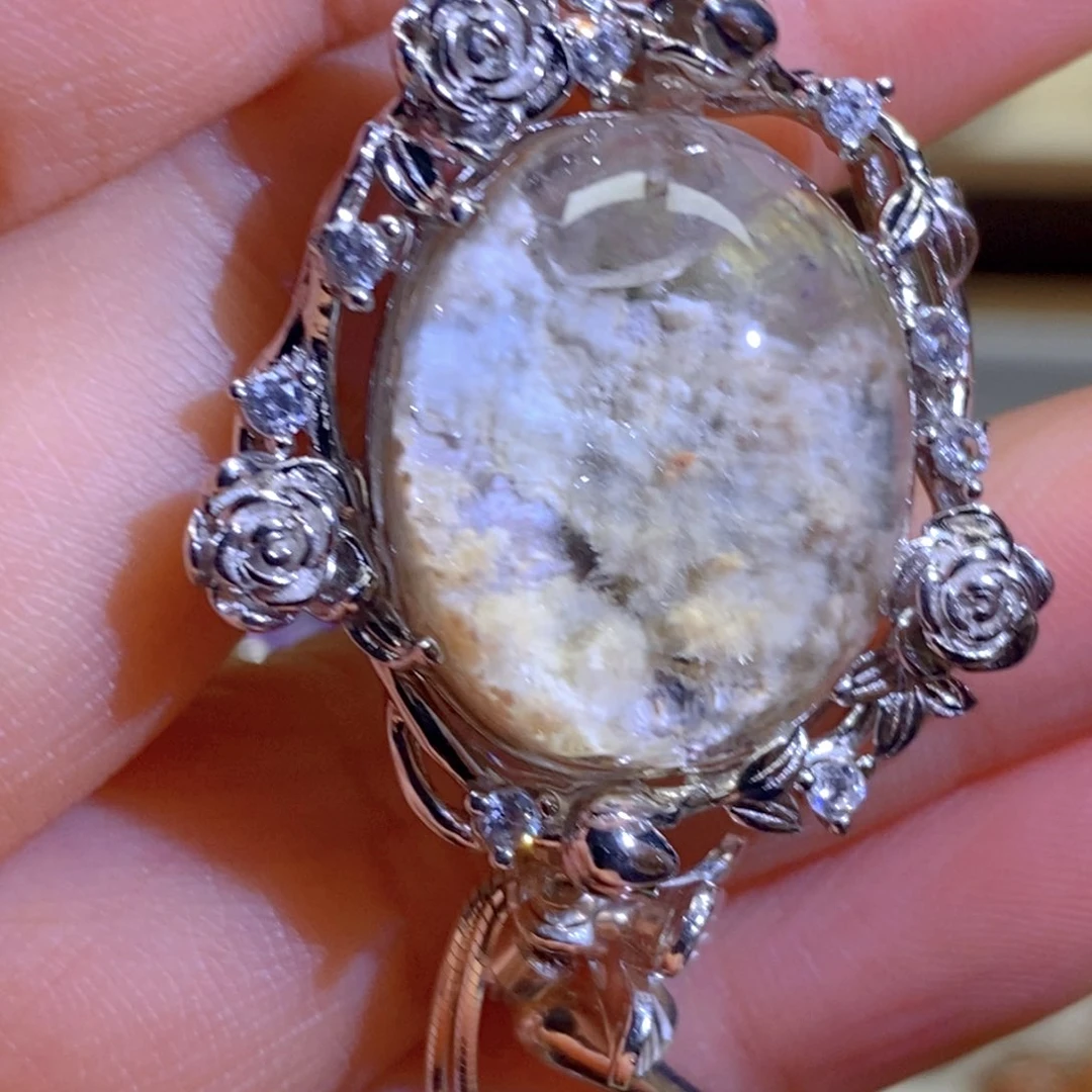 颈饰银S925镶嵌水晶，