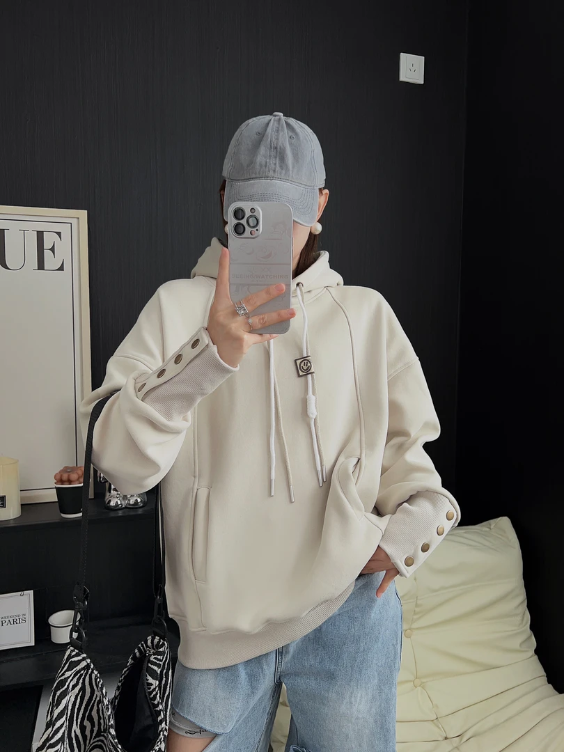 福利款 加绒带帽卫衣