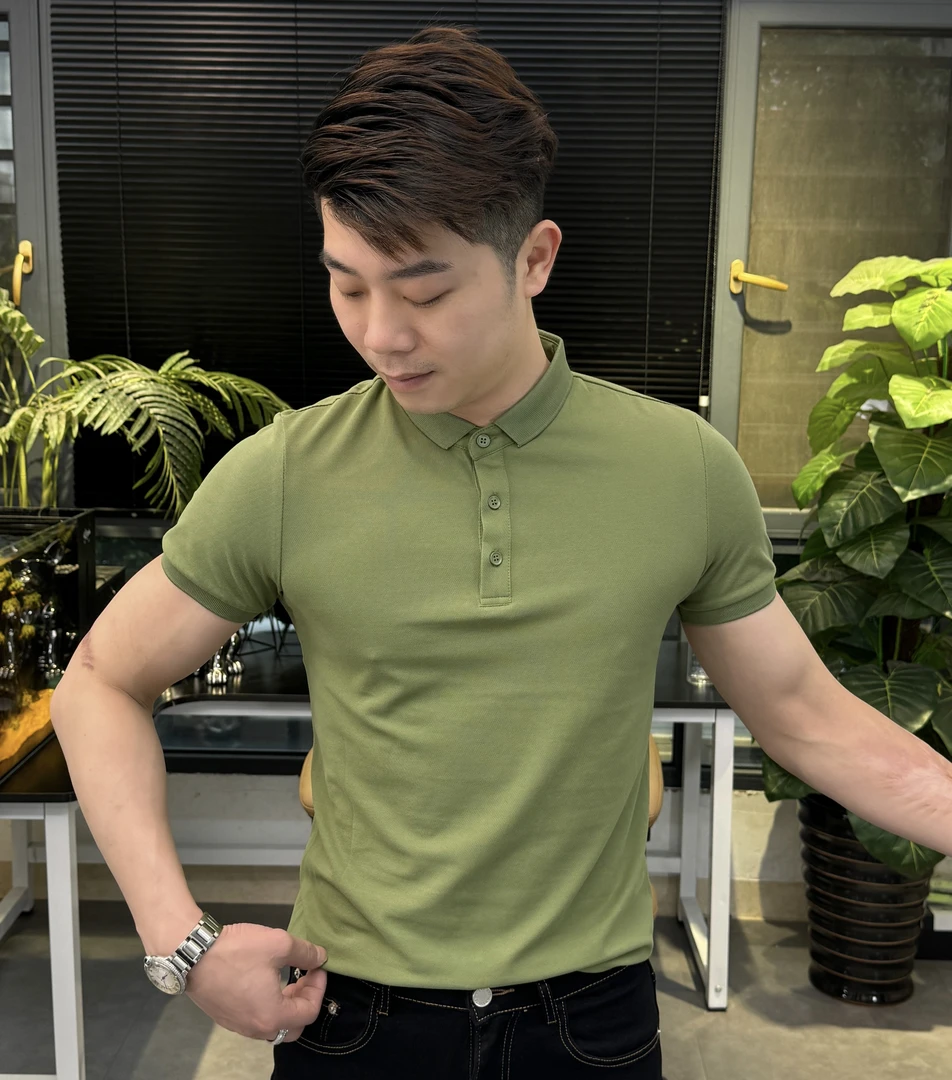 名图服饰夏季纯色韩版时尚修身Polo衫简约上衣短袖T9015夏季薄款