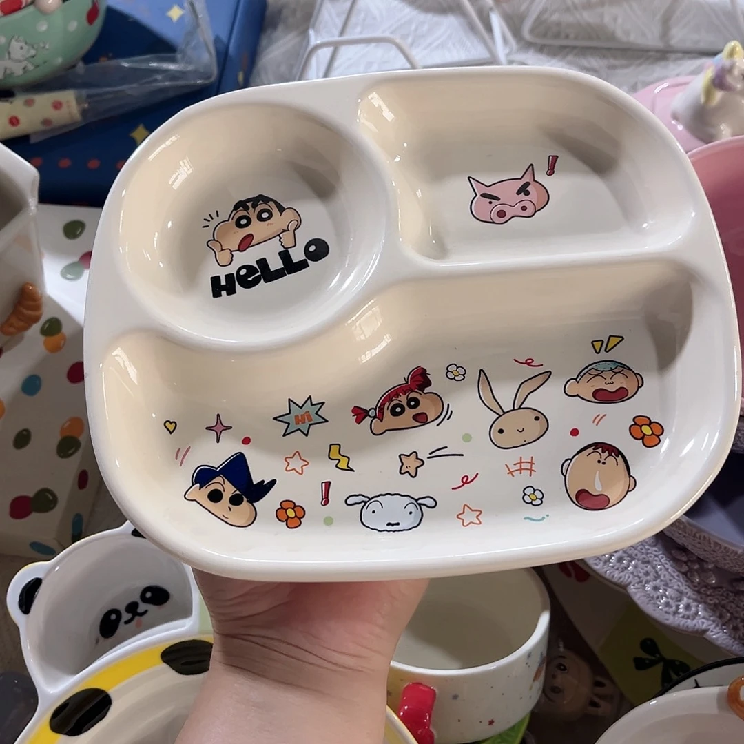 蜡笔小新盘子陶瓷餐具