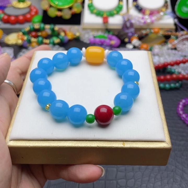 树脂制品43号蓝色手串