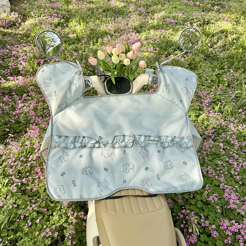 电动车挡风被夏季造型款防晒遮阳隔热电瓶摩托车通用款防尘防风罩