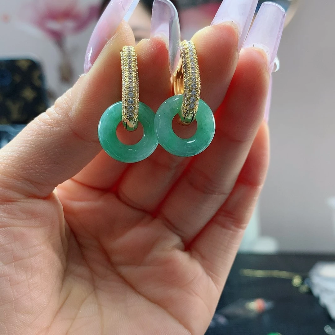 【闪购商品】翡翠耳饰未镶嵌，