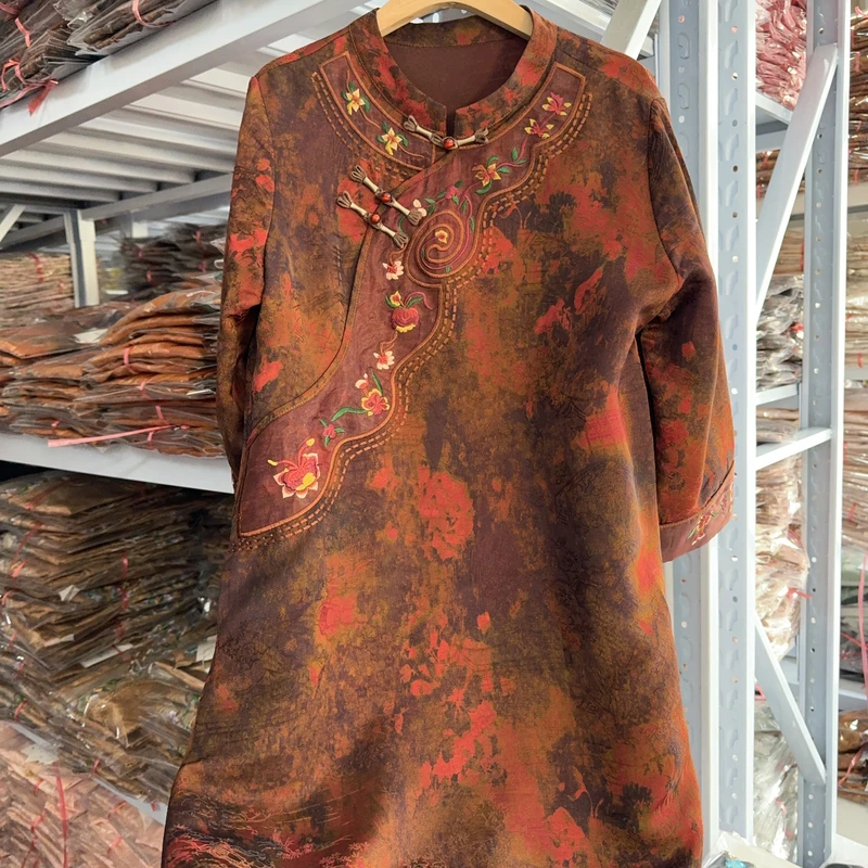 5322款新中式长款连衣裙【红运】