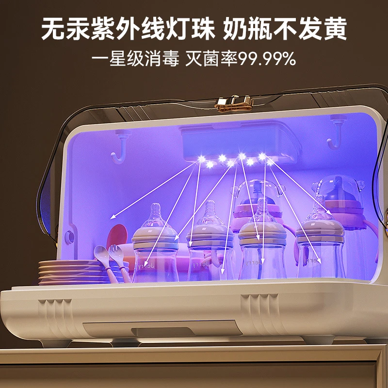 婴幼儿奶瓶收纳盒消毒宝宝碗筷辅食收纳箱婴儿餐具杯子沥水置物架
