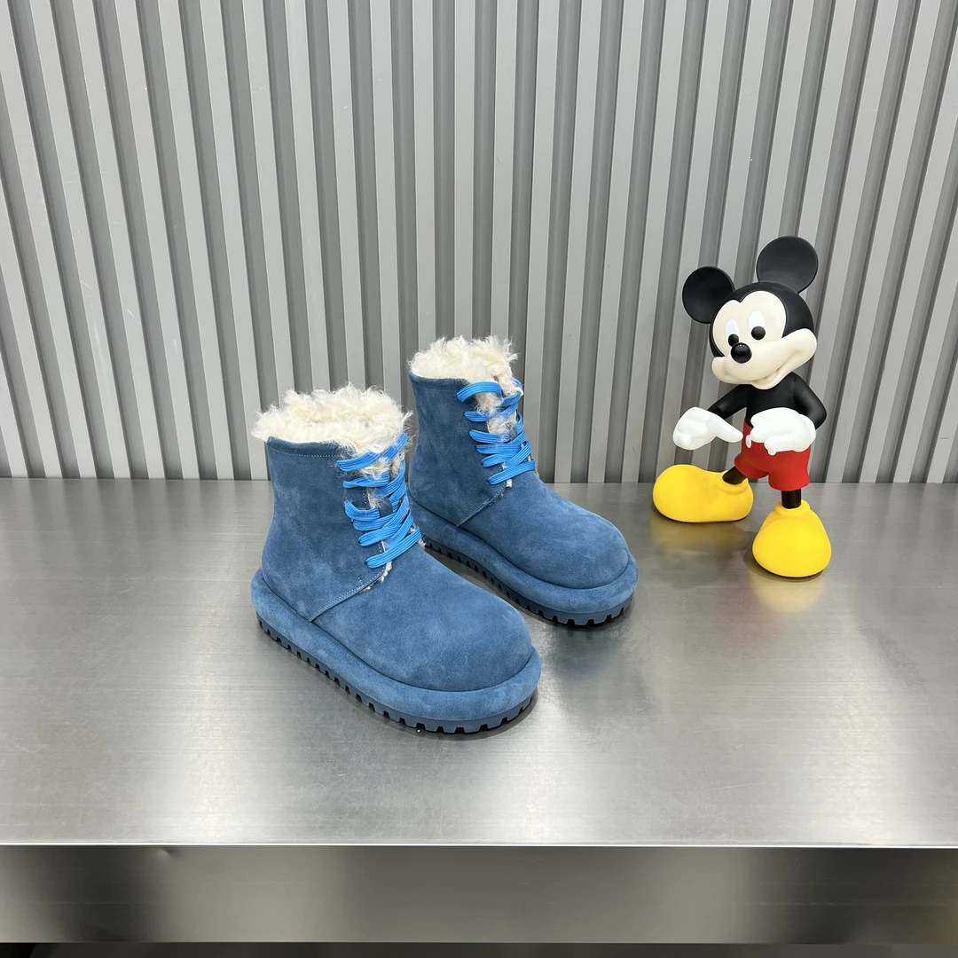 A868-9新款冬季时尚百搭休闲短靴圆头潮流保暖女款雪地靴