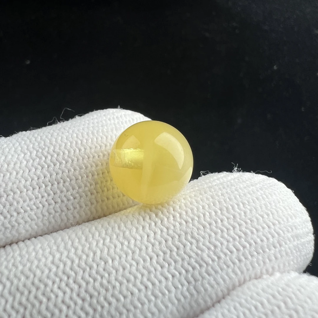 M7098天然蜜蜡圆珠11.2mm 支持鉴定假一发四