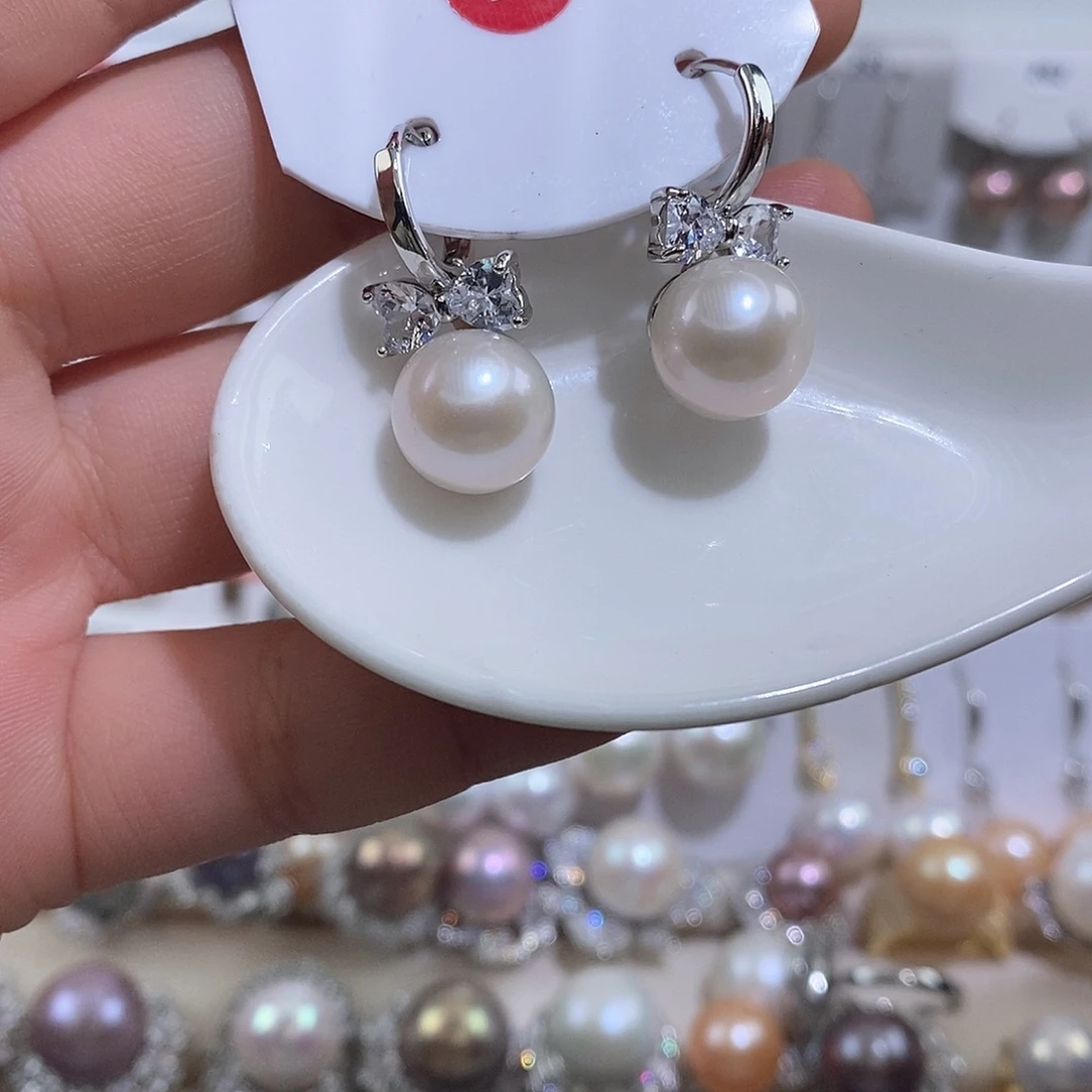 淡水珍珠耳饰未镶嵌11.5mm