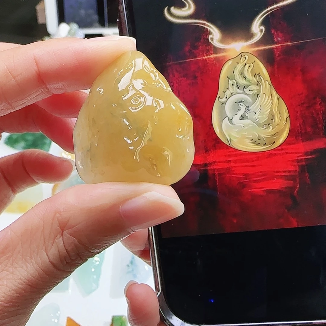 定制翡翠未镶嵌缅甸翡翠guajian