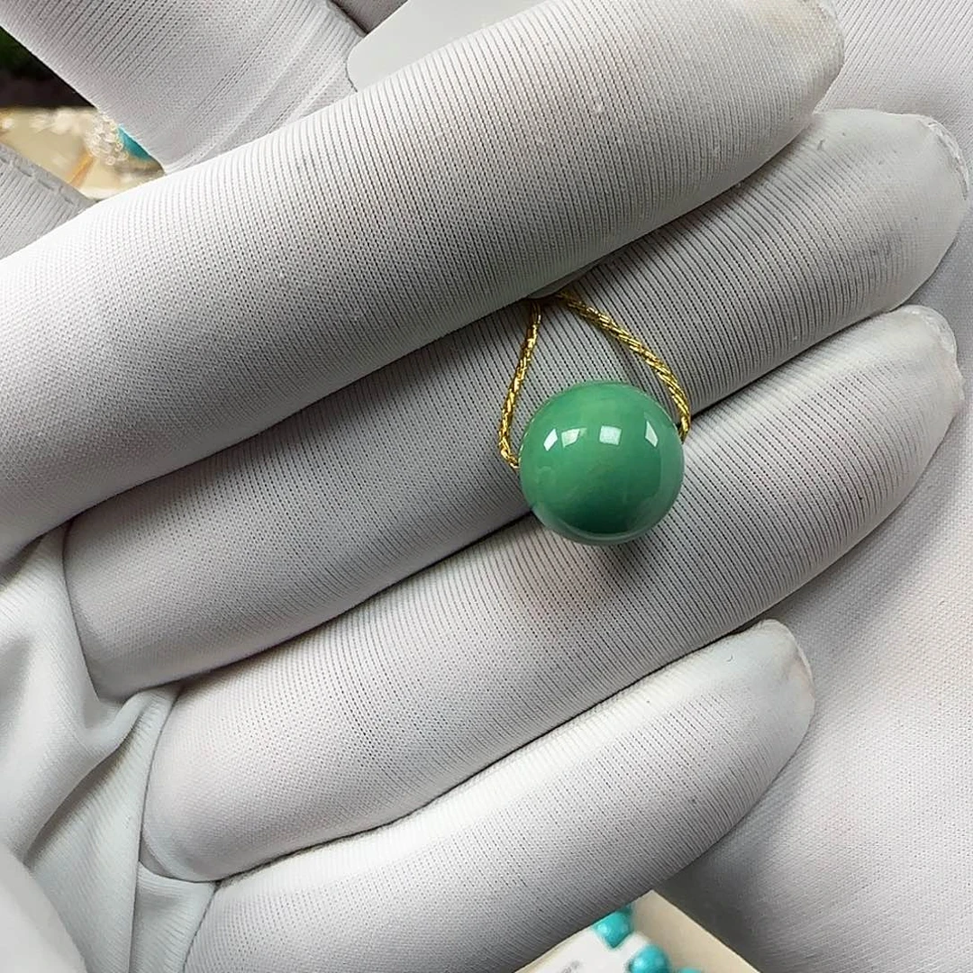 绿松石未镶嵌10mm➕单珠