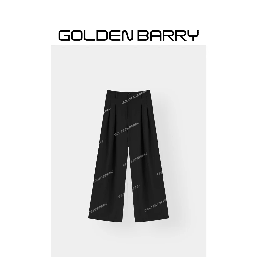 |511112“雾漫川”时尚阔腿精纺羊毛女裤