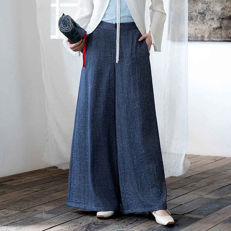 生活在左2025夏季新品简约直筒宽松显瘦阔腿裤子女1952377