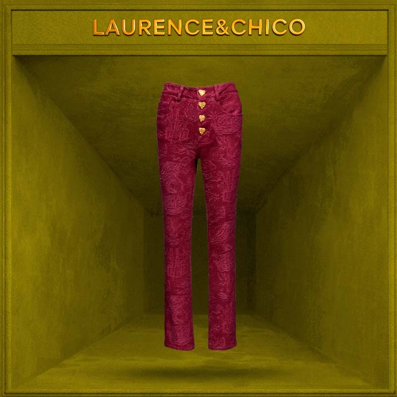 LC天中花园牛仔窄脚裤（热颂红）C5AC10115005