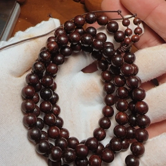 檀香紫檀（小叶紫檀）全陈化老料0.8 X108串