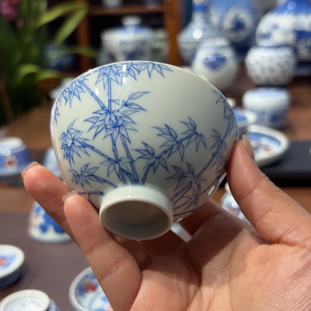 柴无底款 白描竹呗