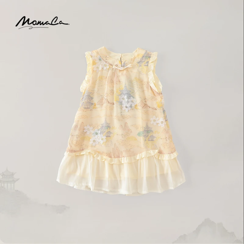 MOMOCO夏季上新国风旗袍民族风女童中国风夏款连衣裙77630478026
