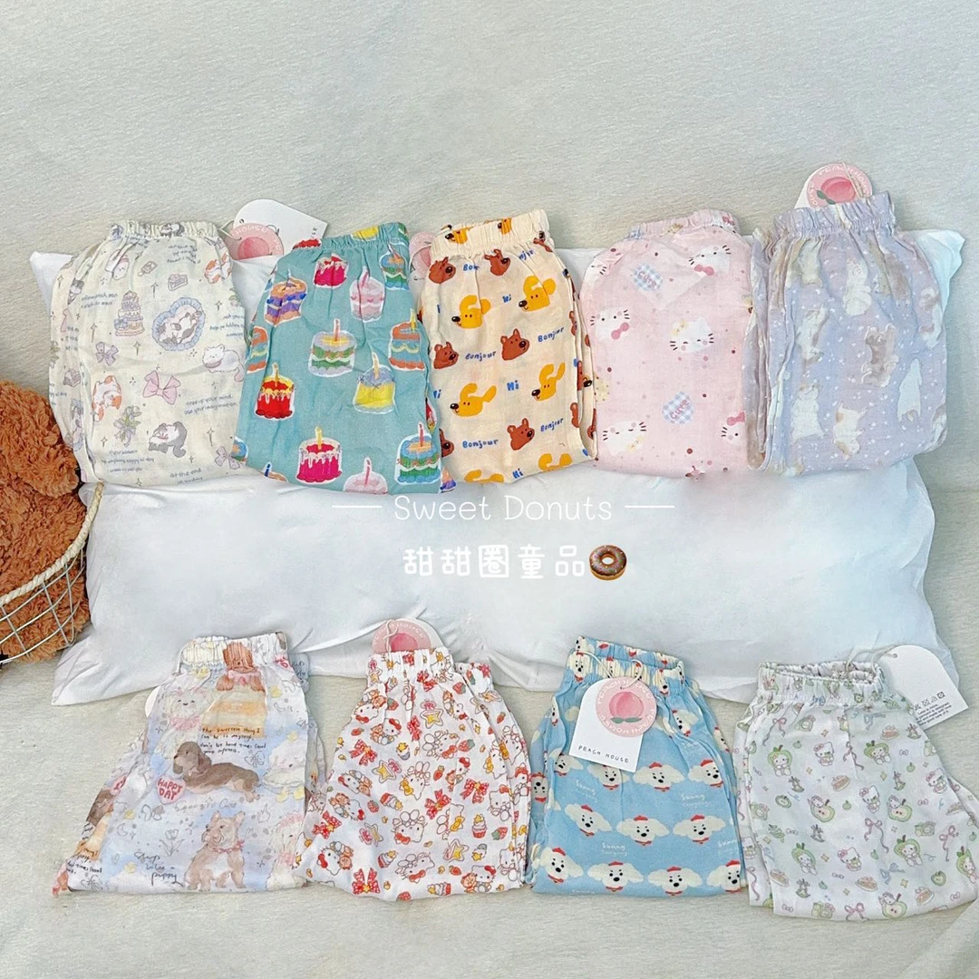 【亲子防蚊裤】甜妈家～夏季竹纤维纱布防蚊裤遛弯裤