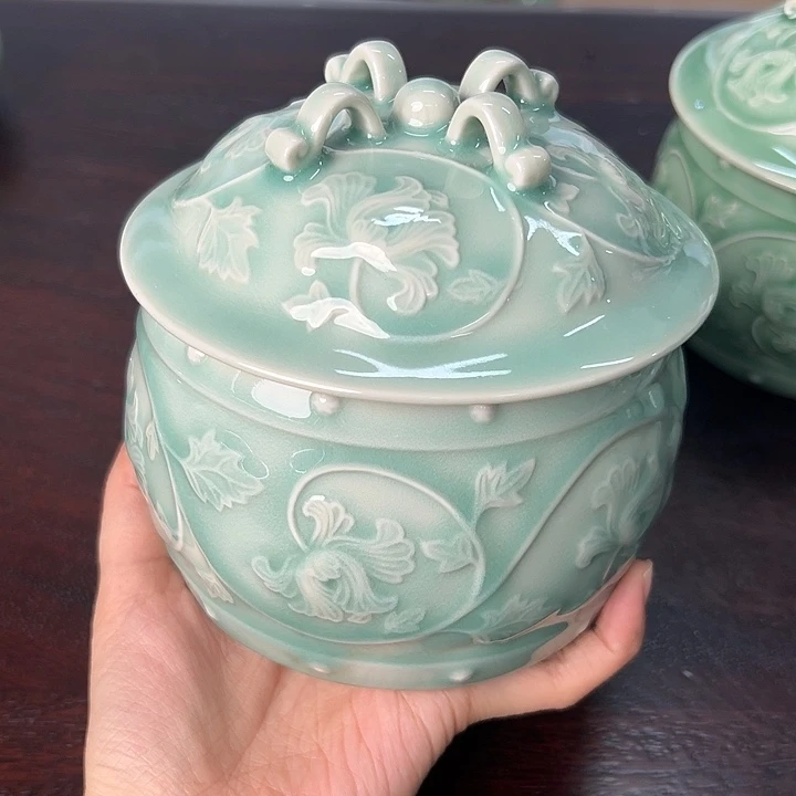 龙泉云间青瓷小米茶器
