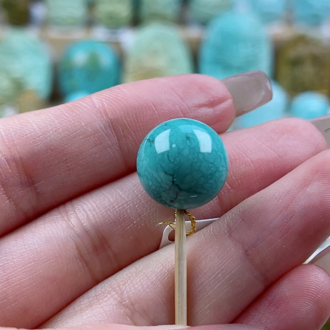 绿松石未镶嵌珠宝奇石14mm