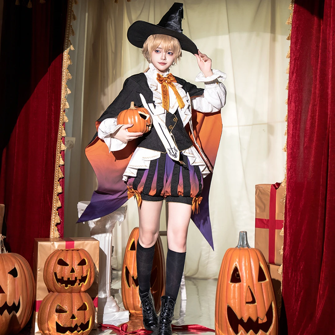 锦慕Lolita狂欢夜马戏团洛丽塔魔术师斗篷短裤马甲套装暗黑王子装