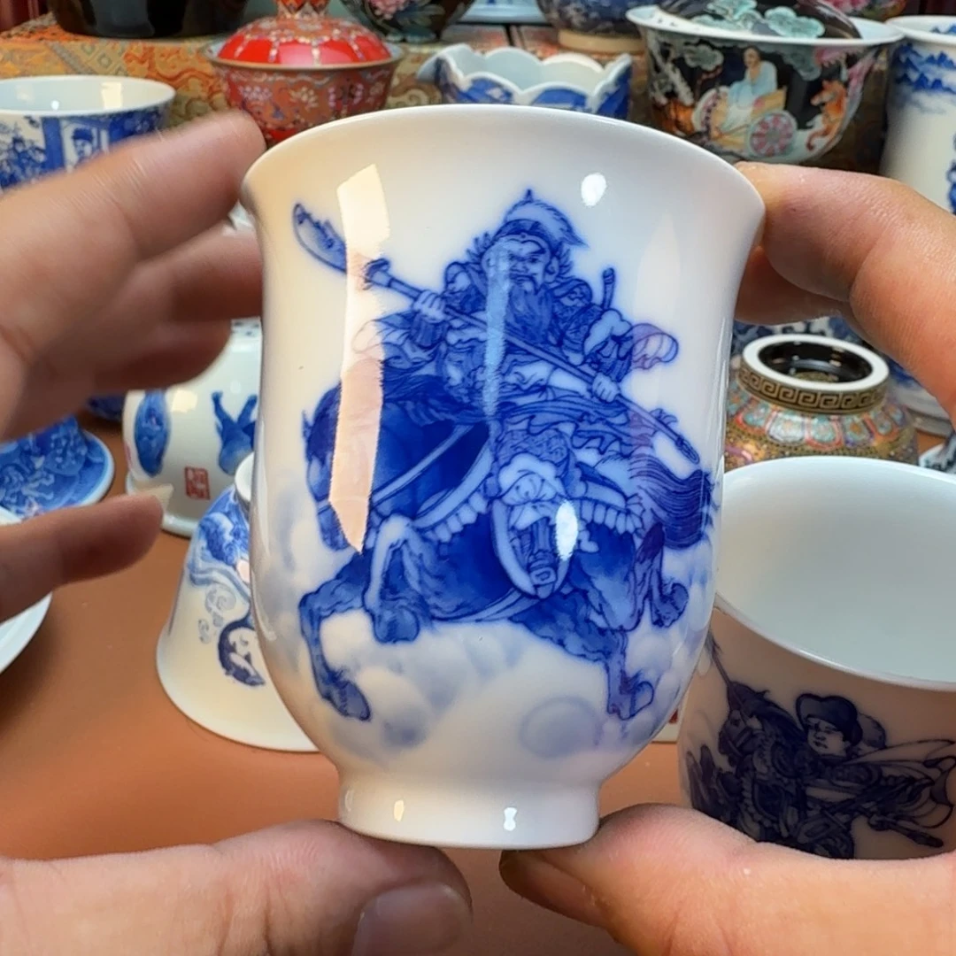 千***然杯子陶景德镇全手工手绘陶瓷