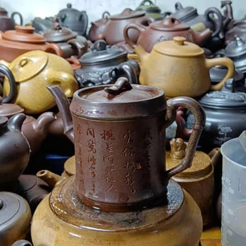 茶壶紫砂宜兴原矿解壳青柴烧手工300cc紫砂壶