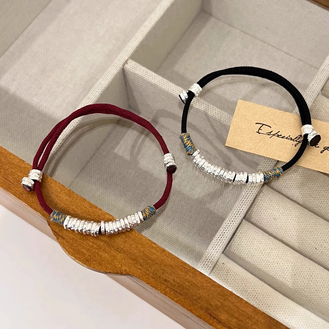 2025新爆款手链复古中国风盘缠手串红绳编织手绳女