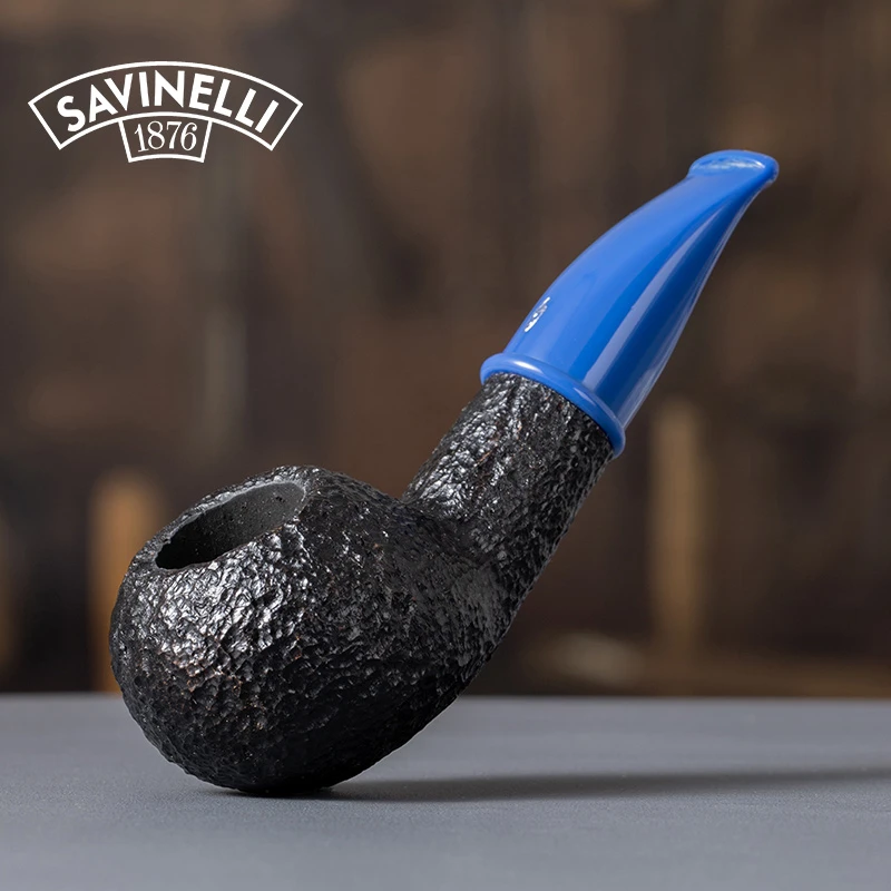 沙芬意大利迷你烟斗石楠木P364蓝斗嘴过滤芯便携烟斗321型