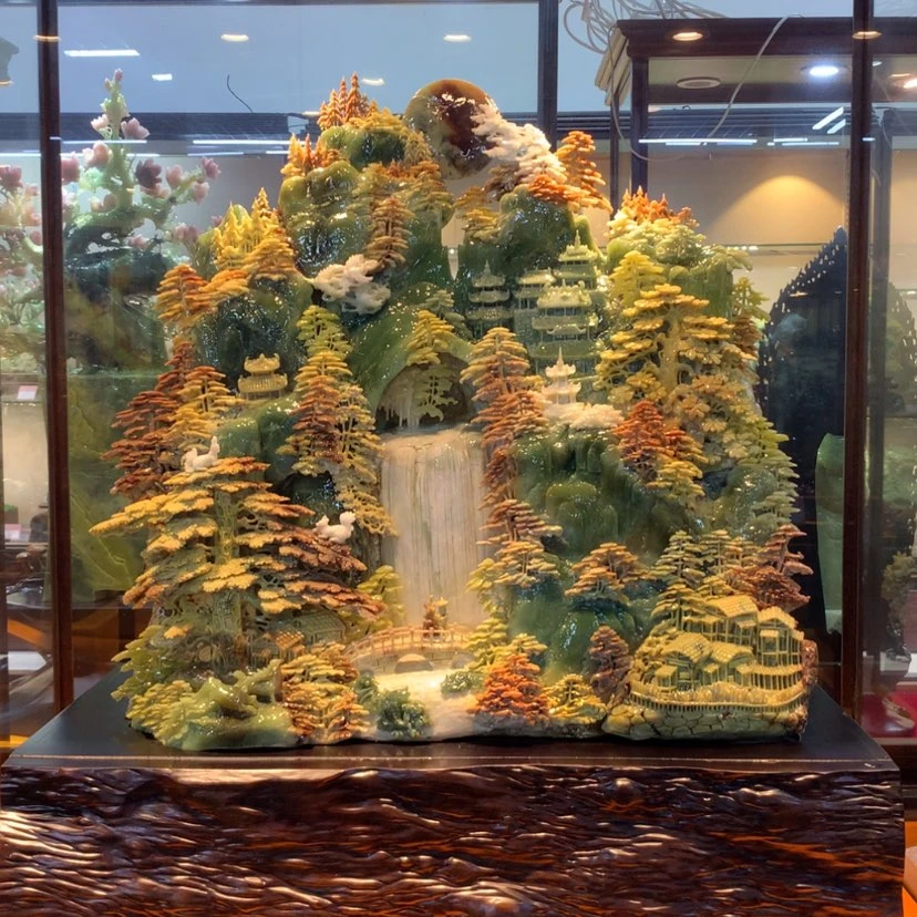 【闪购商品】蛇纹石玉未镶嵌摆件覆膜