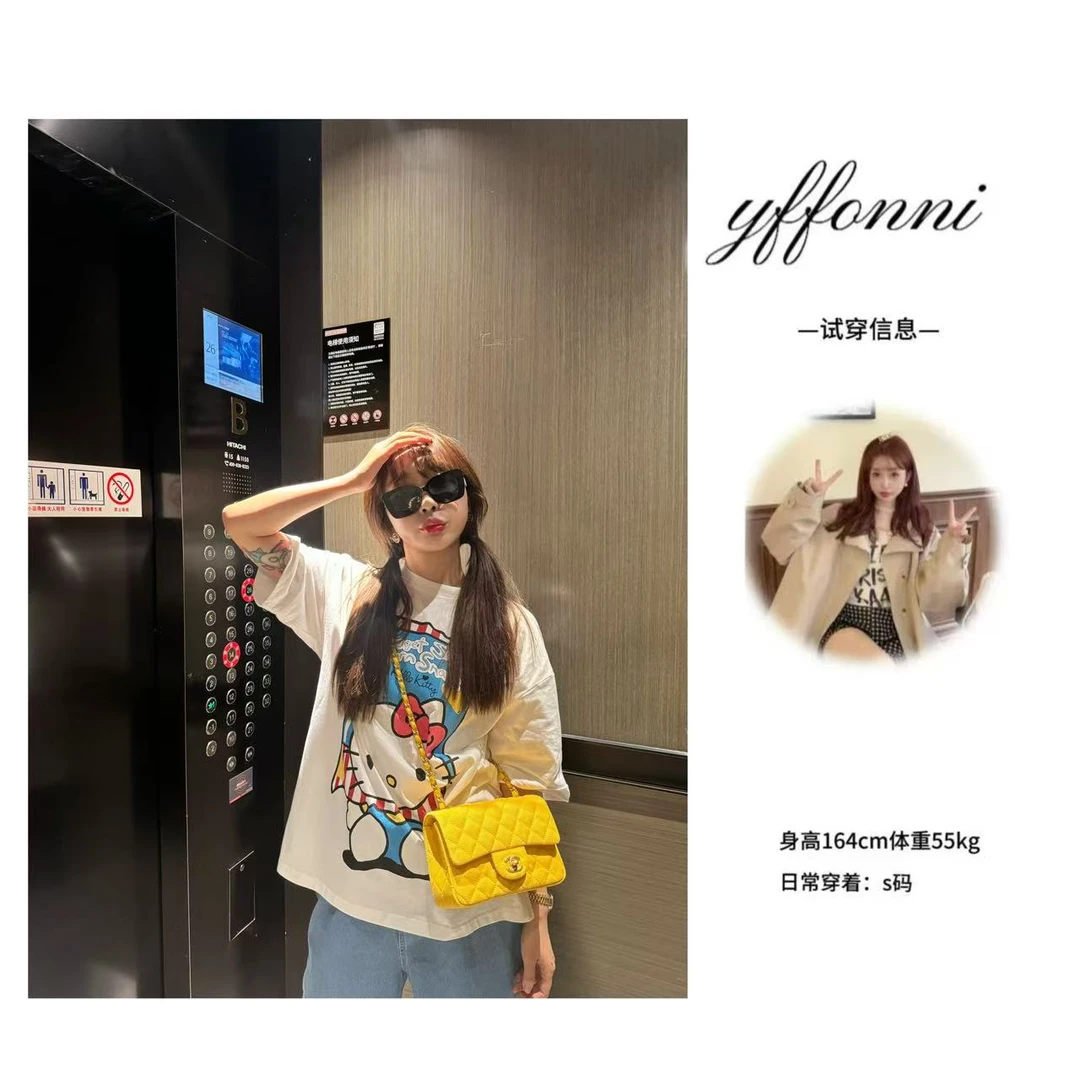 【YFONI】水印大图Kitty风百搭慵懒上衣~