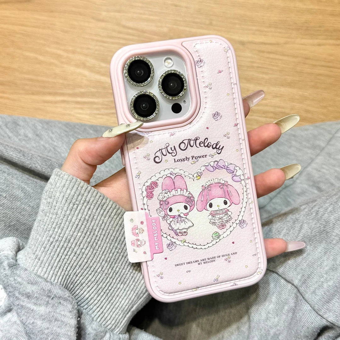 BANCA爱心美乐蒂标签适用苹果17/16promax皮纹气囊手机壳15/14/13