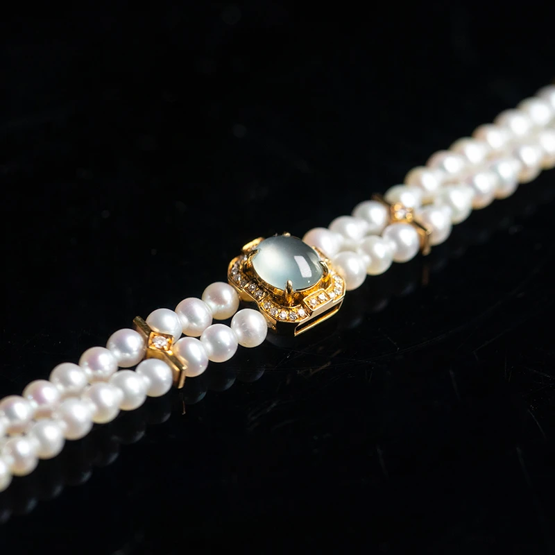 18k金翡翠手链天然高冰翡翠手链