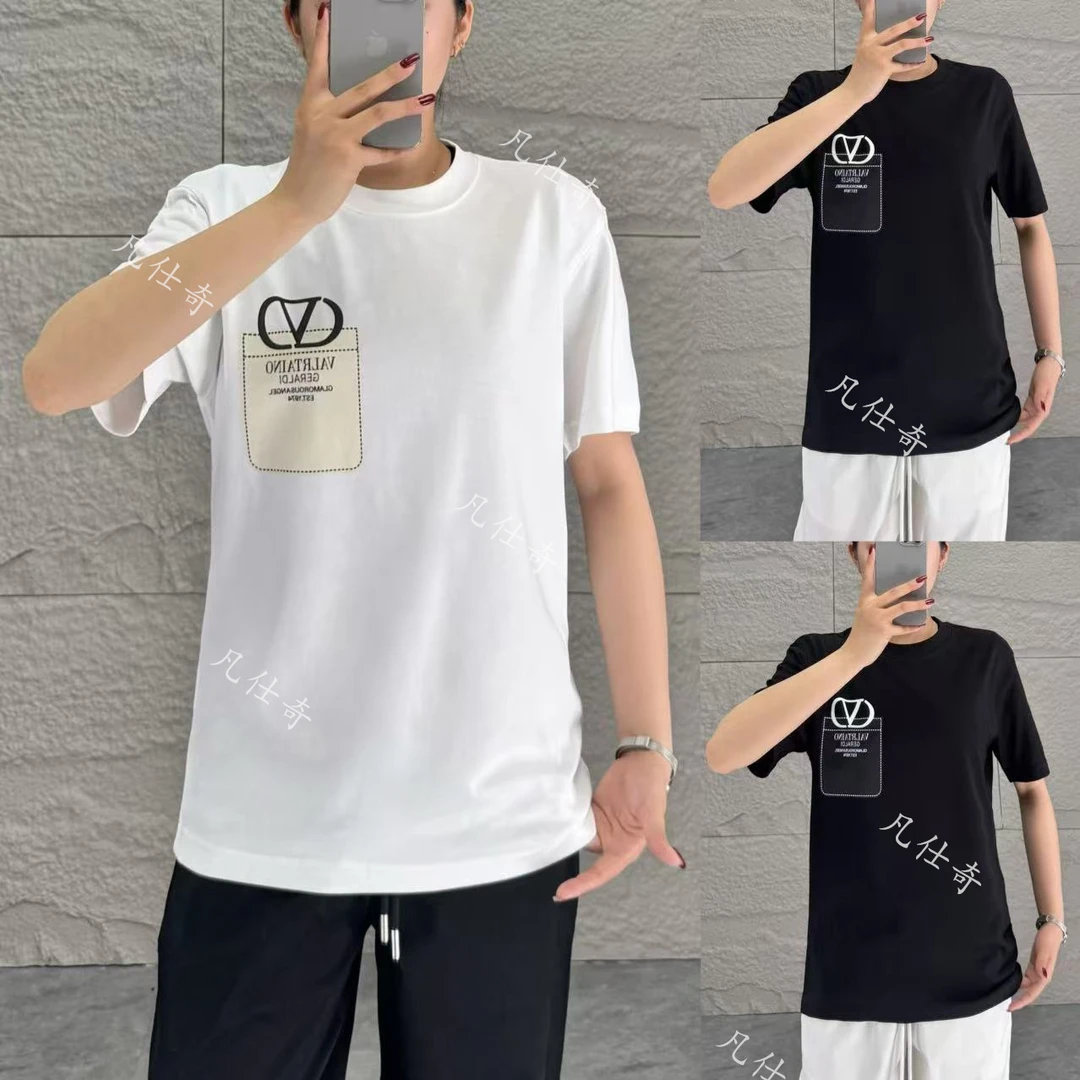 夏季高端男士匹马棉印花设计微宽松T恤简约挺阔索罗那短袖8002-2