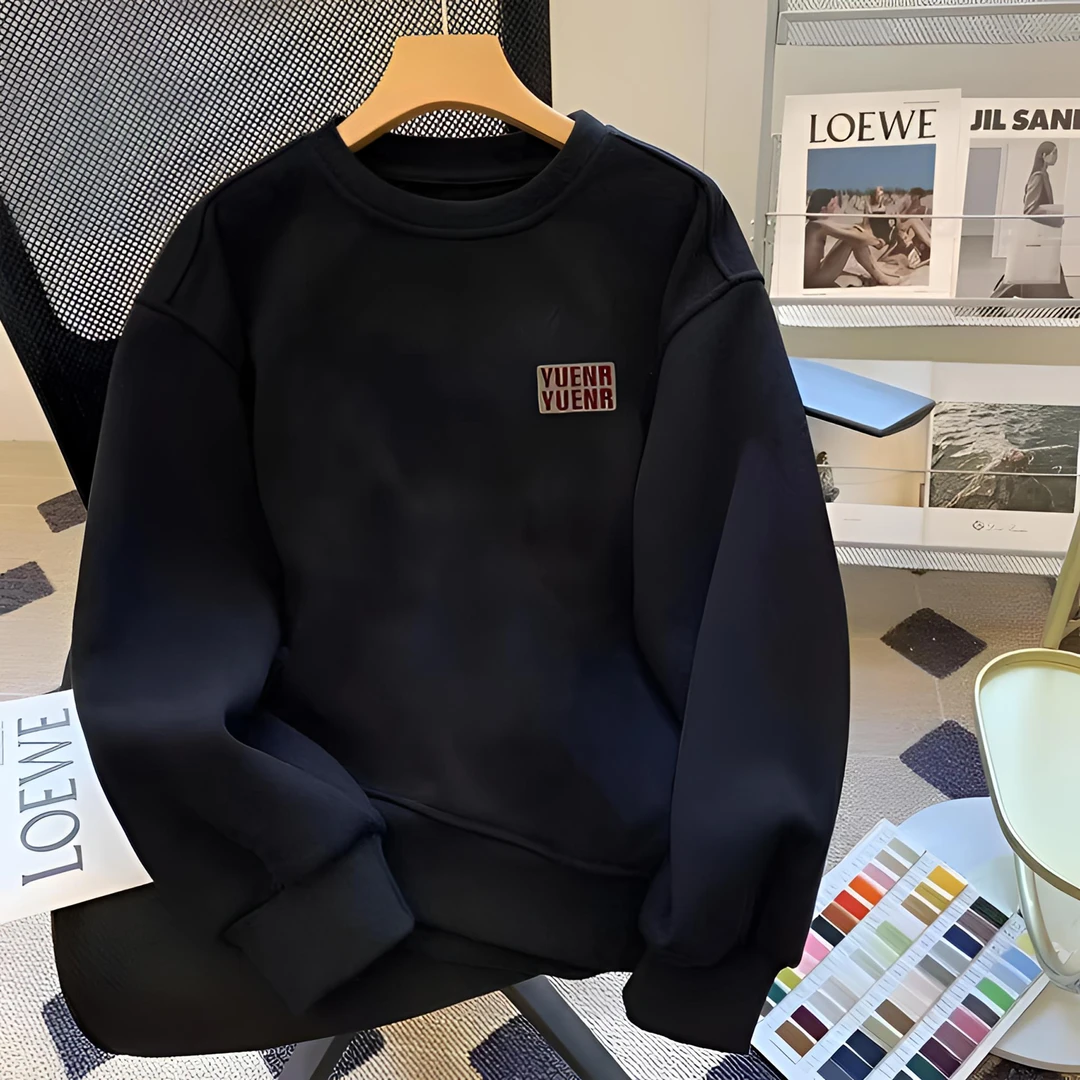 雅鹿男装新款潮流百搭圆领英伦男装雅痞秋冬运动宽松情侣卫衣男生