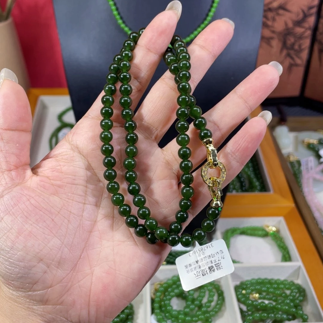 和田玉（碧玉）未镶嵌颈饰6mm