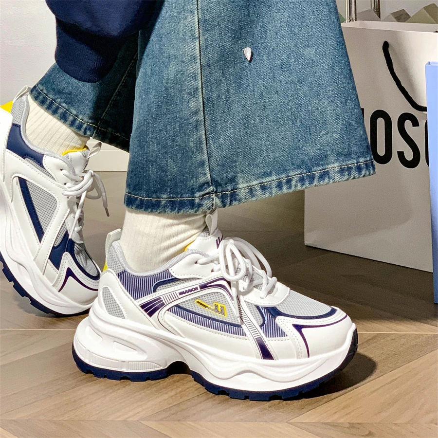 Warrior/回力男鞋情侣网面厚底轻便运动休闲鞋子百搭透气男女同款