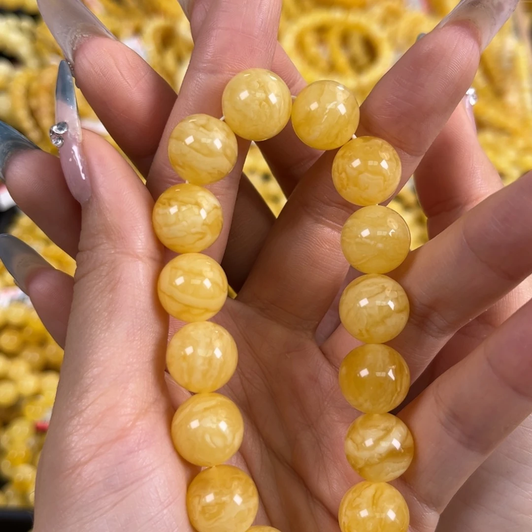裸石琥珀未镶嵌浓蜡虎皮妖花