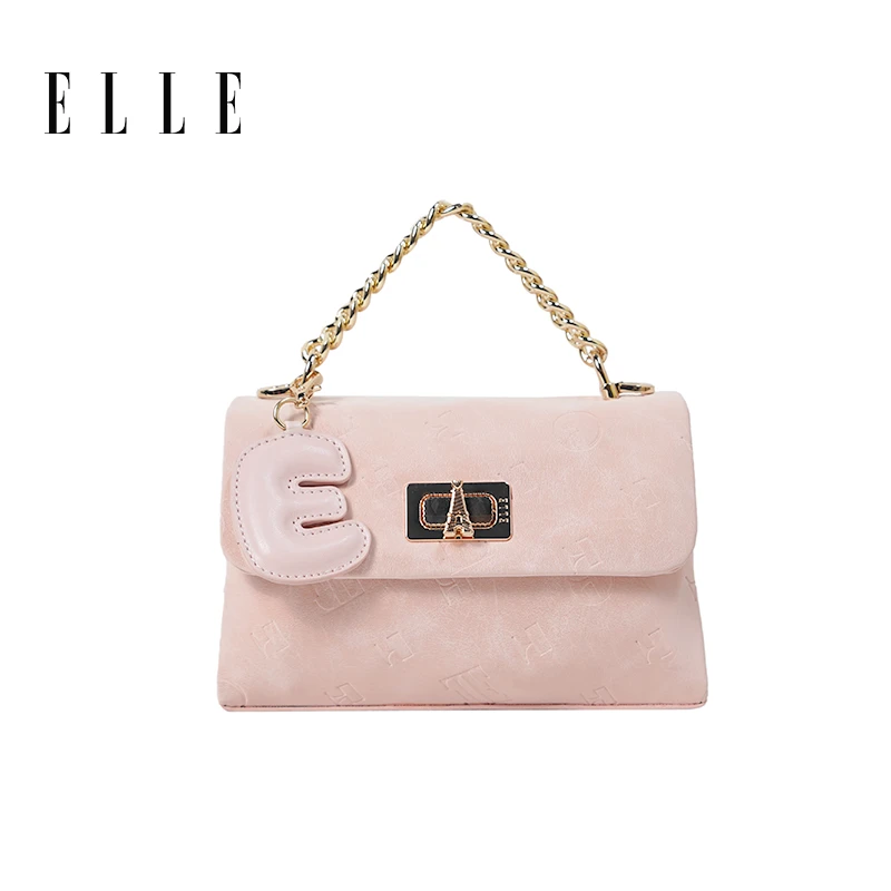 ELLE25春夏清新时尚剑桥邮差包斜挎包手提包包46692