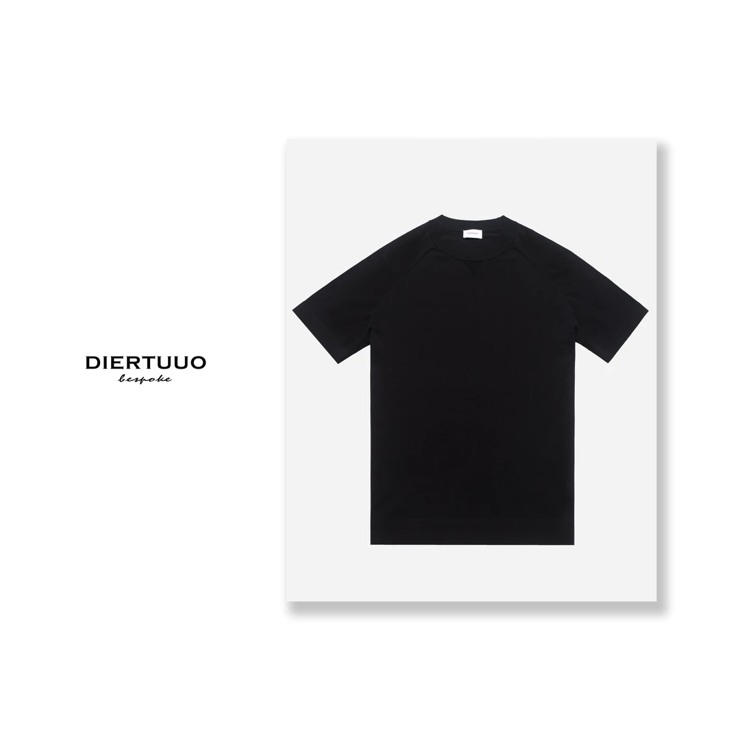 DIERTUUO迪途-男士经典时尚百搭休闲简约透气镂空三色T恤6709