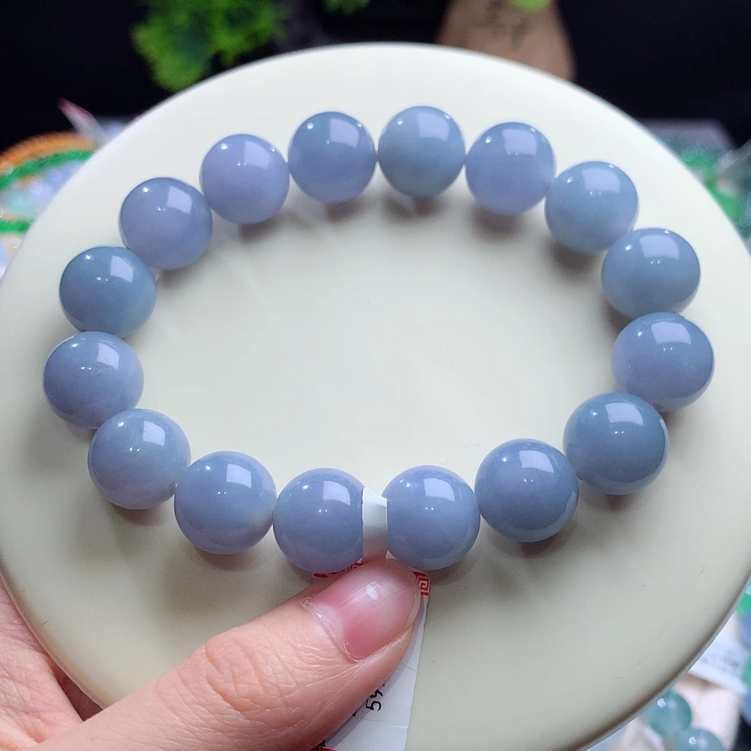 翡翠未镶嵌手串卡12.8