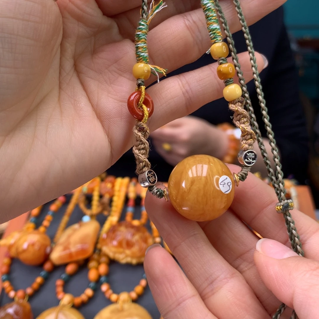 蜜蜡未镶嵌颈饰天然