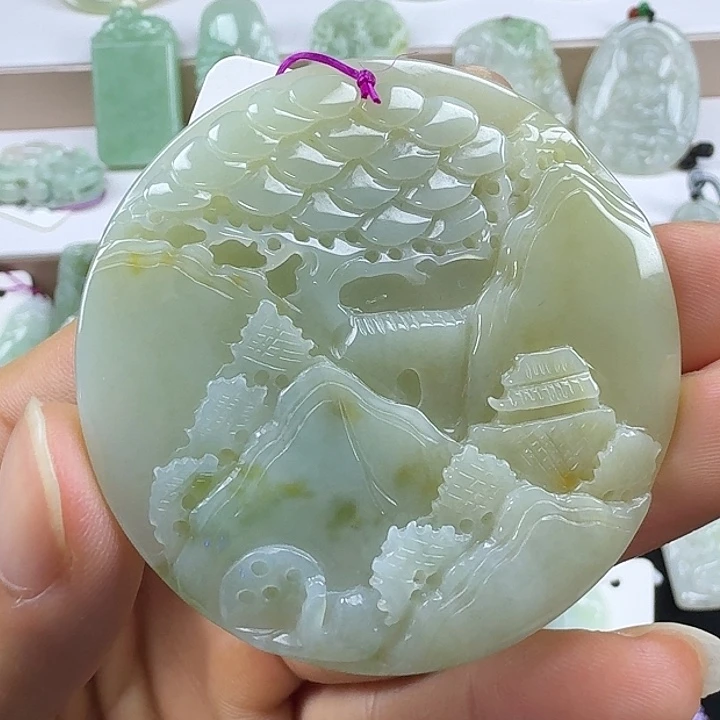 翡翠未镶嵌颈饰天然翡翠